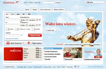 Austrian Airlines, aviokompānijas pārstāvniecība, 